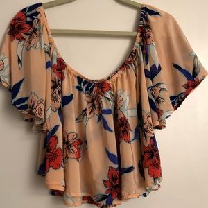 Yumi Kim off the shoulder silk blouse